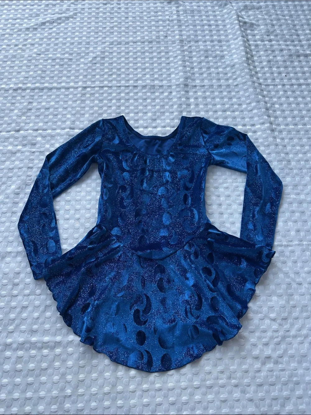 Girls' Blue Sparkle Ice Skating Dress Small